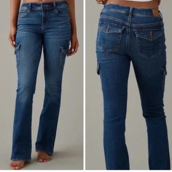 🔥🛍️ NWOT American Eagle Kick Boot Jeans Cargo Pockets🛍️🔥 - Picture 12 of 12
